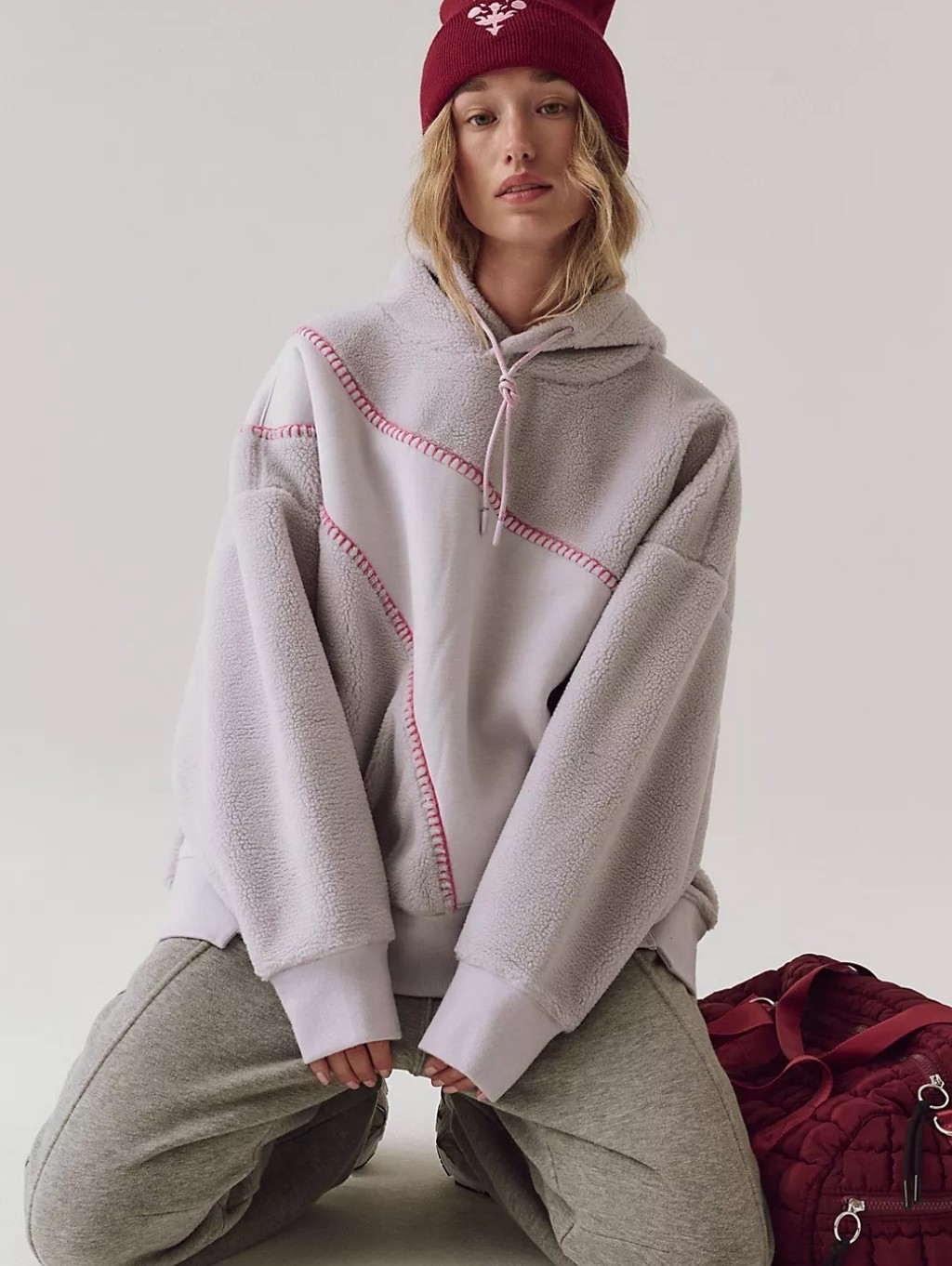 Free People Movement Sprint To The Finish Cozy Hoodie In Rose Lavender